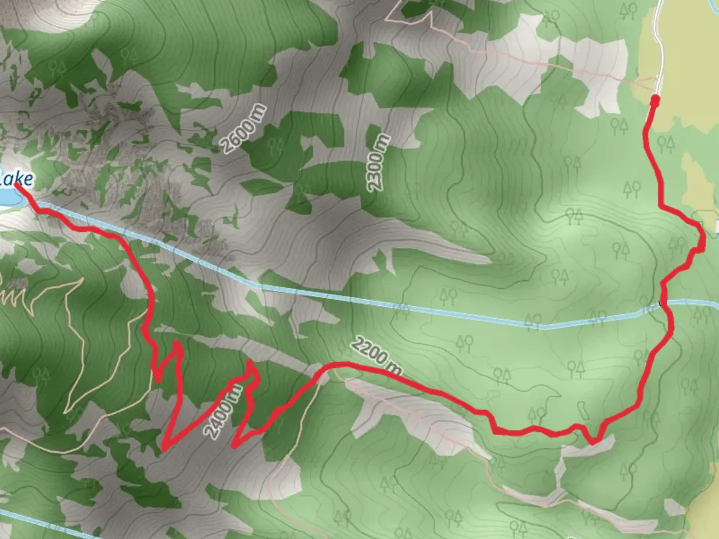 An image depicting the trail Delta Lake via Valley Trail and its surrounding area.