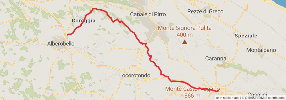 Sentiero Italia - Puglia Section stage 25 Map