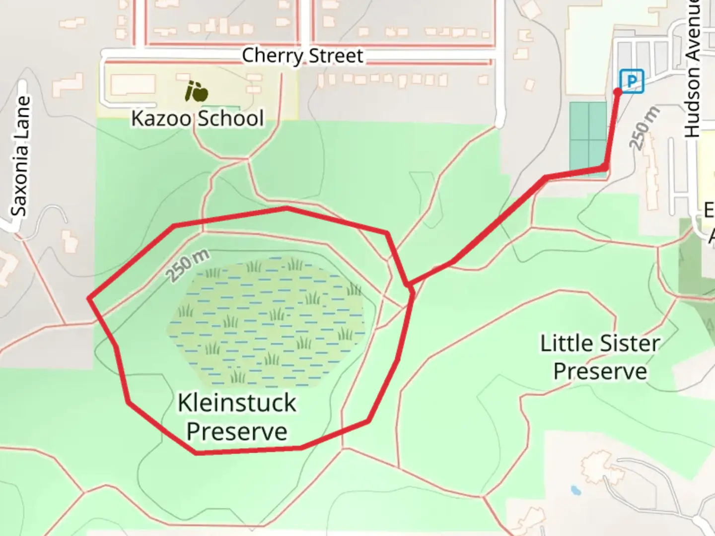 An image depicting the trail Kleinstuck Preserve Loop and its surrounding area.