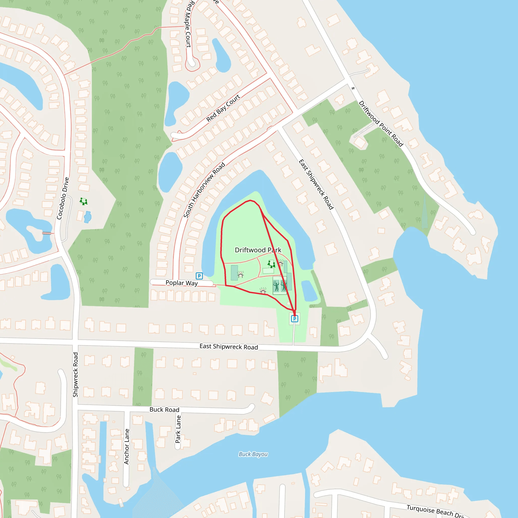Driftwood Park Loop mobile static map