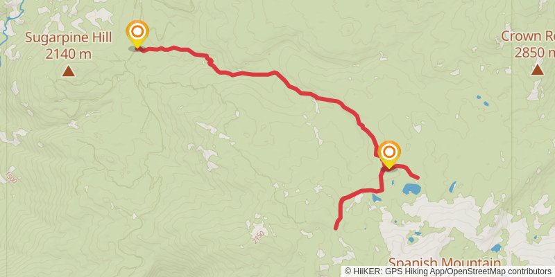 Spanish Lake and Little Spanish Lake via Statham Trail stage 2 Map