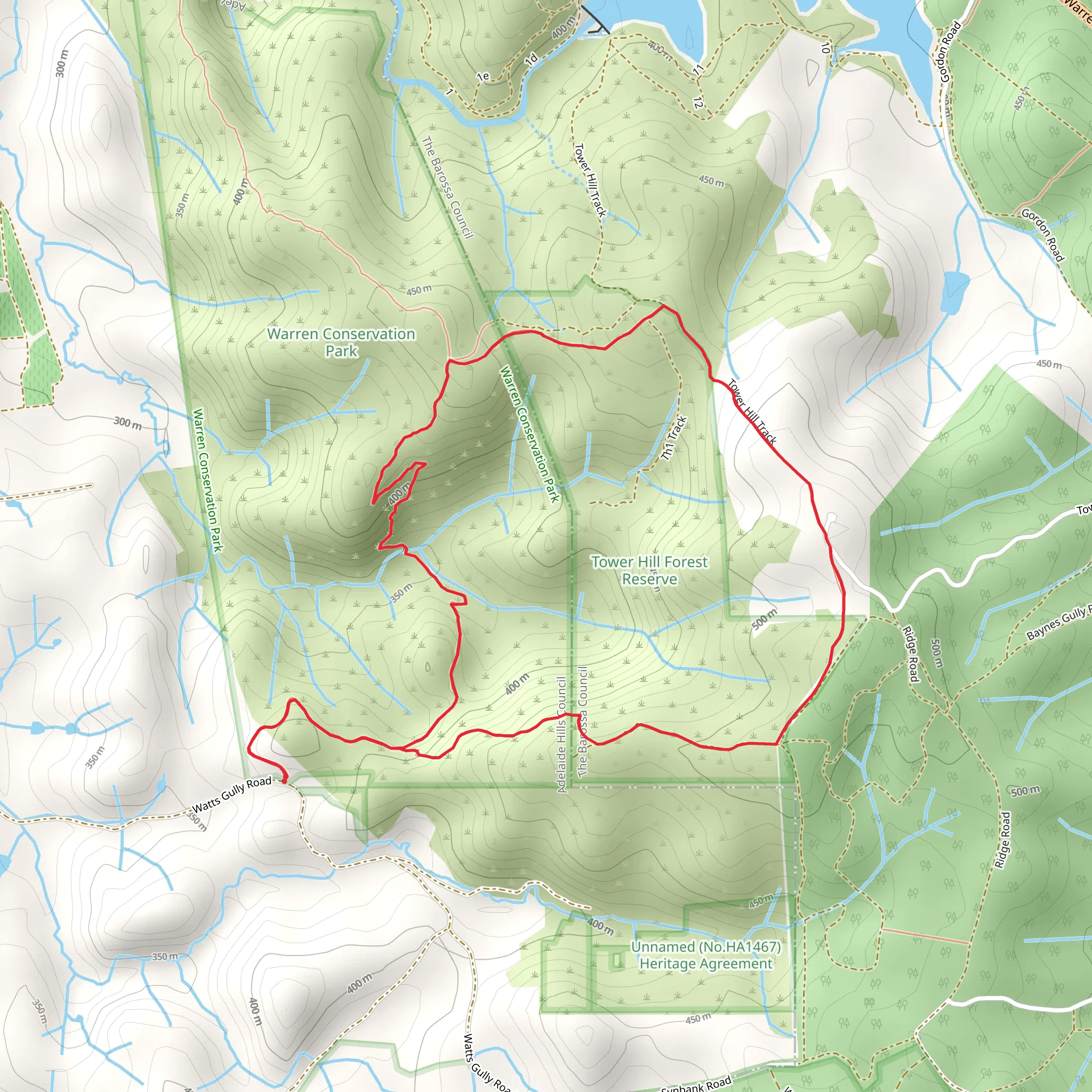 Warren Tower Track mobile static map