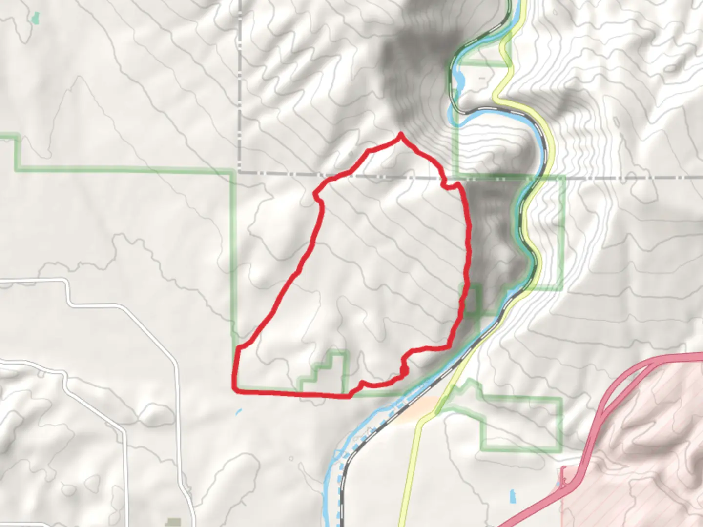 An image depicting the trail Buffalo Road and Yakima Rim Loop Trail and its surrounding area.