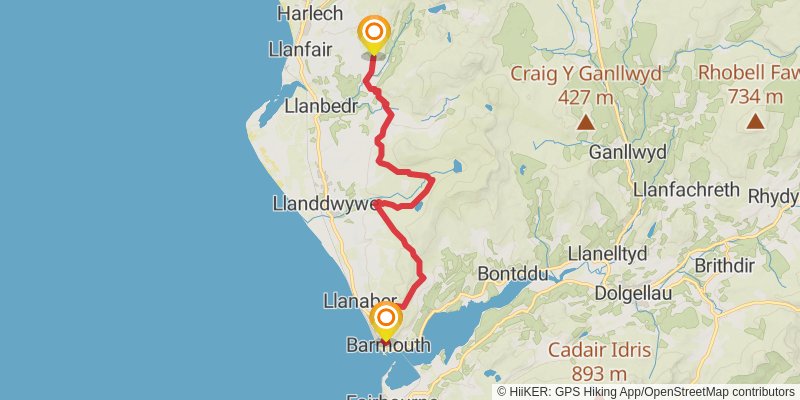Holyhead to Chepstow Walk stage 13 Map