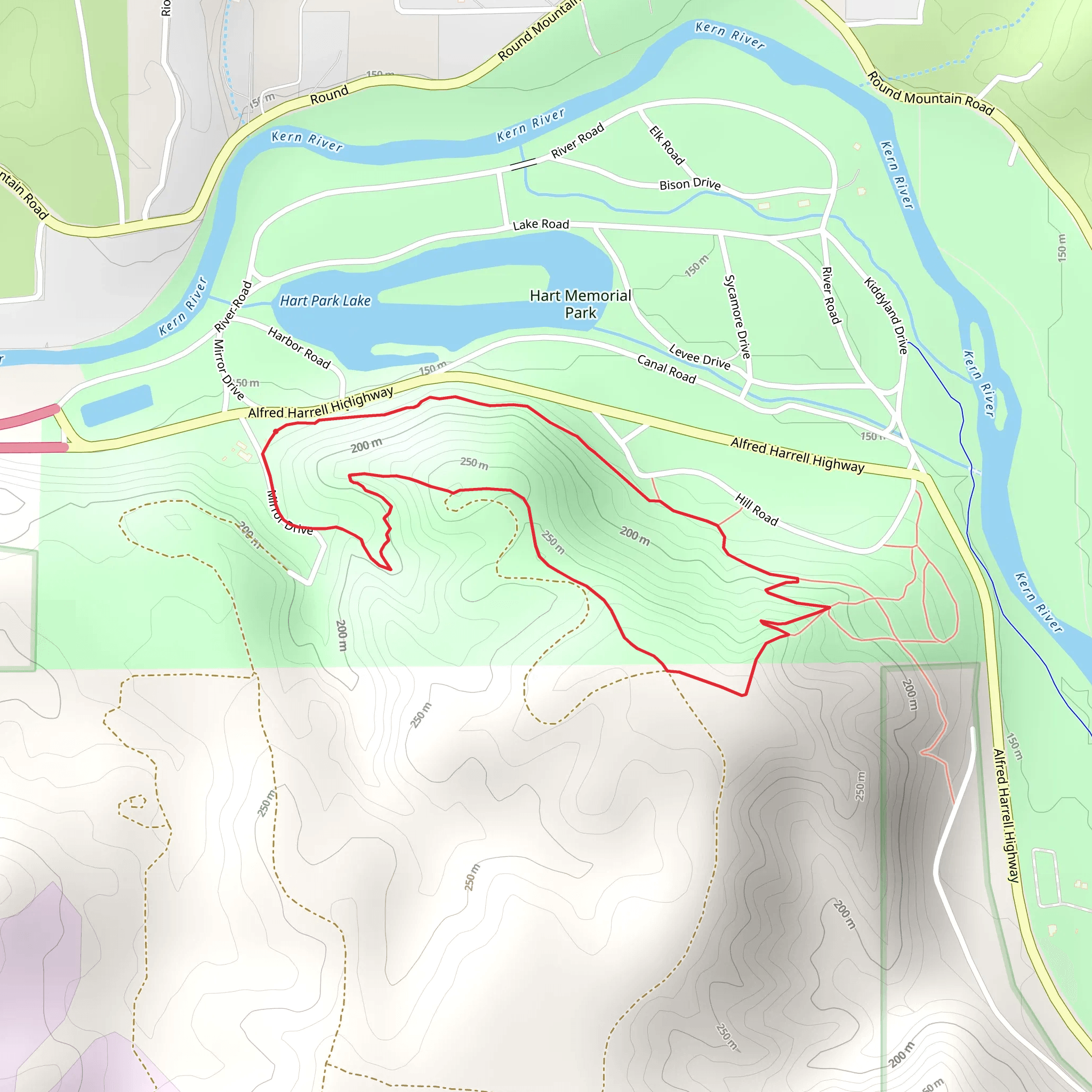 Mirror Drive Loop - East mobile static map