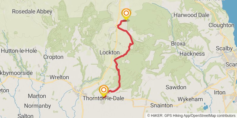 Malton to Whitby stage 2 Map