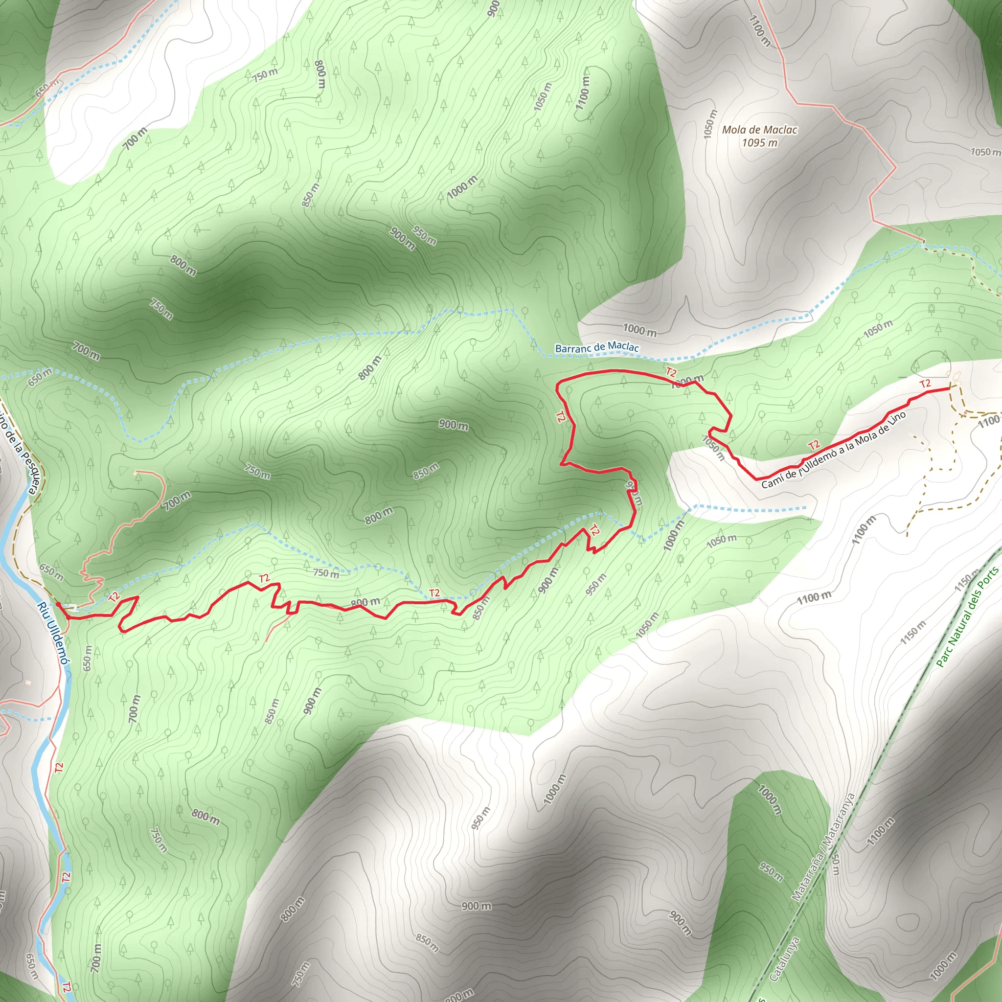 Ascension to the Mola de Limo PR TE 150 mobile static map