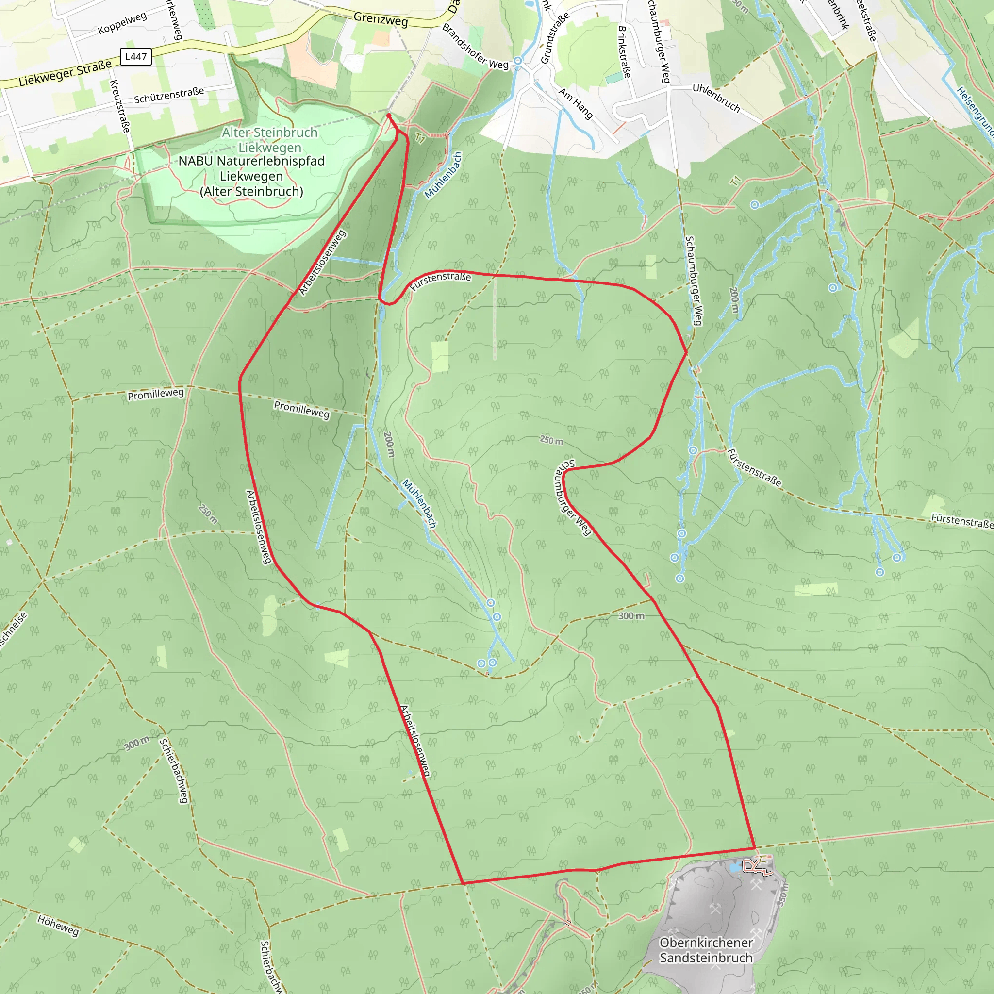 Arbeitslosenweg Loop mobile static map