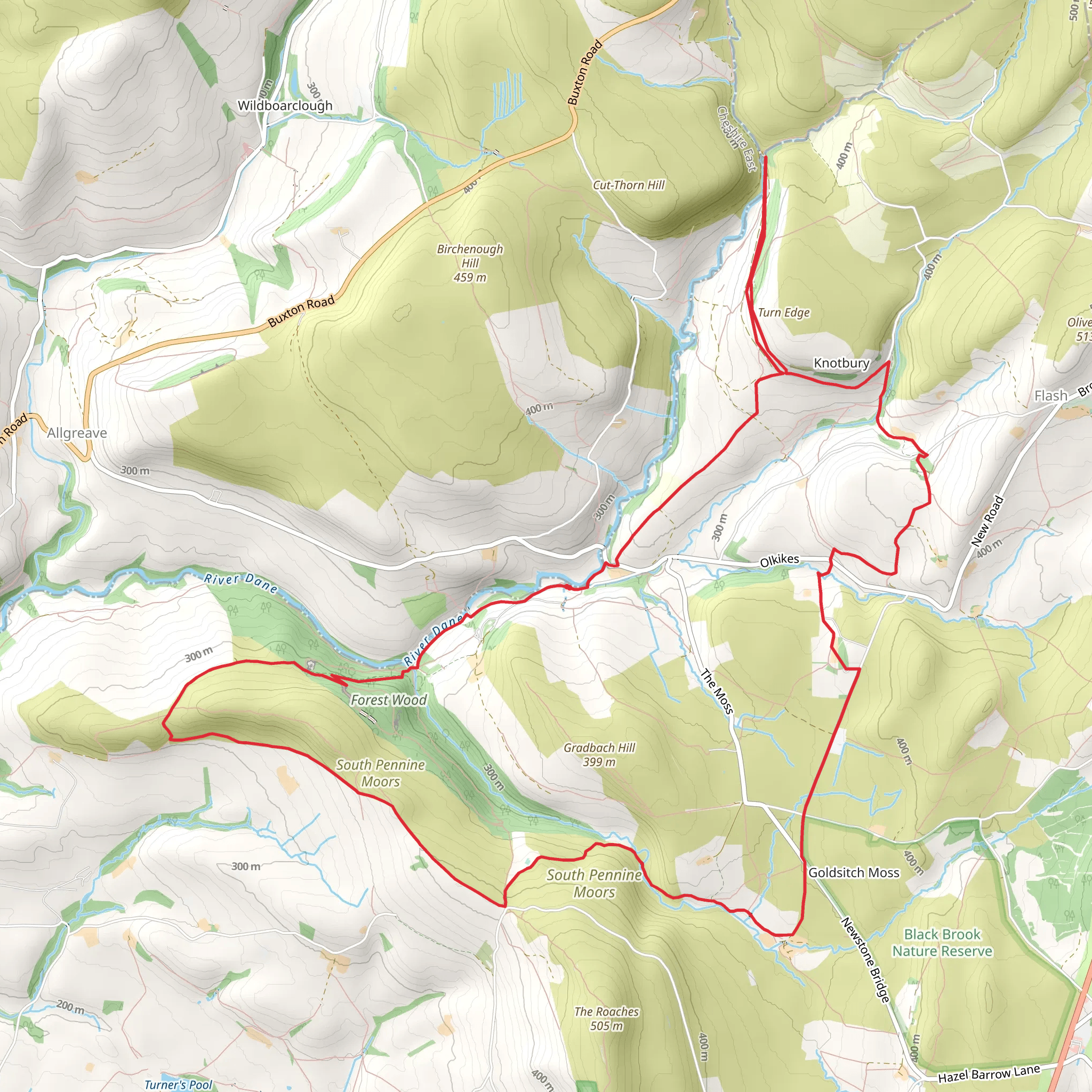 Hawk's Nest - Goldstitch Moss and Lud's Church mobile static map