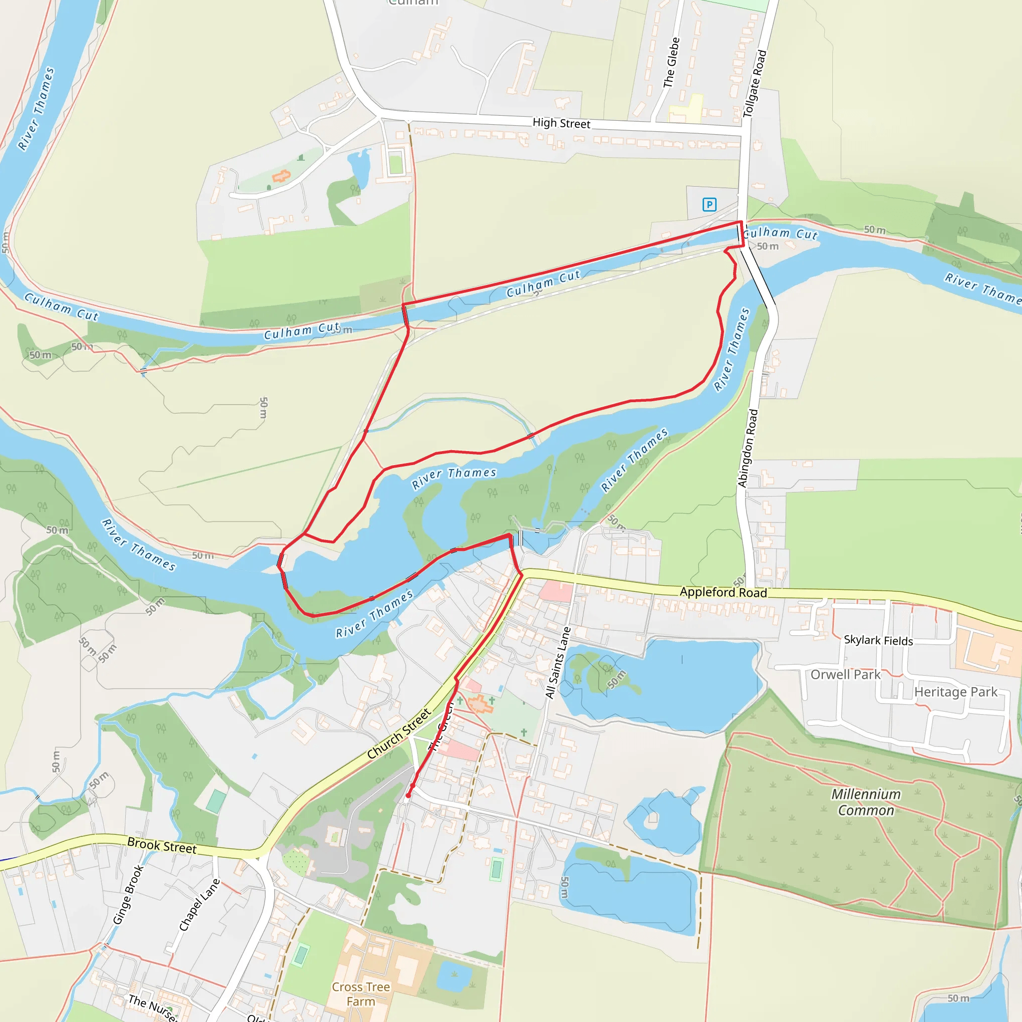 Sutton Pool Loop mobile static map