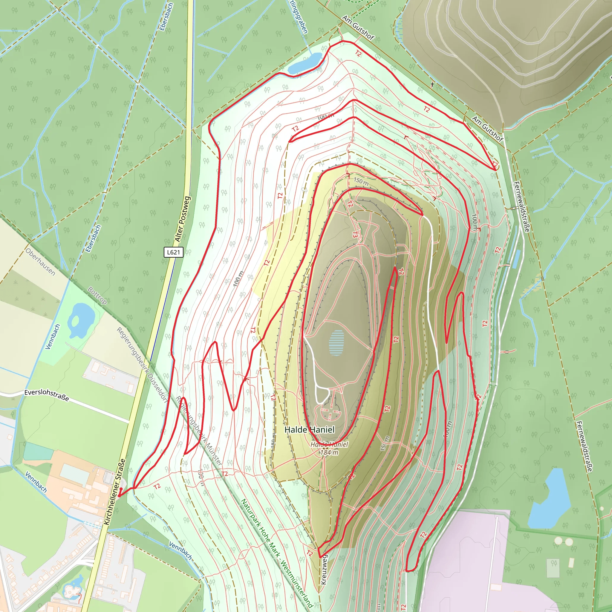 Halde Haniel Loop mobile static map