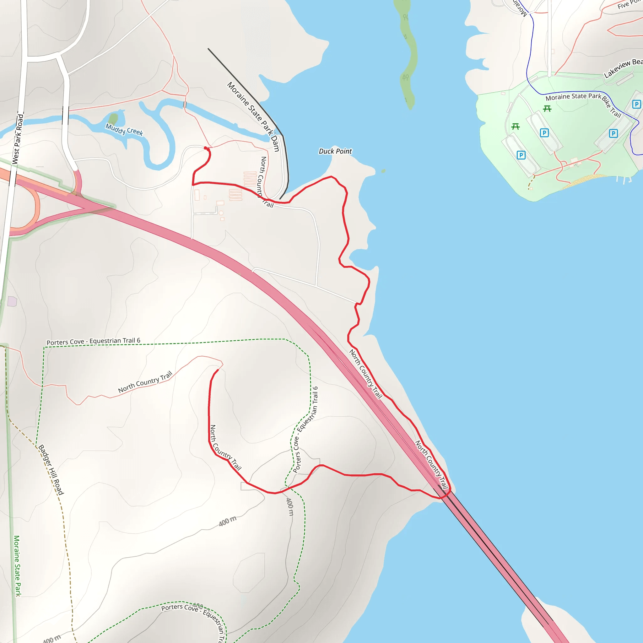 Shawood Park Trail mobile static map