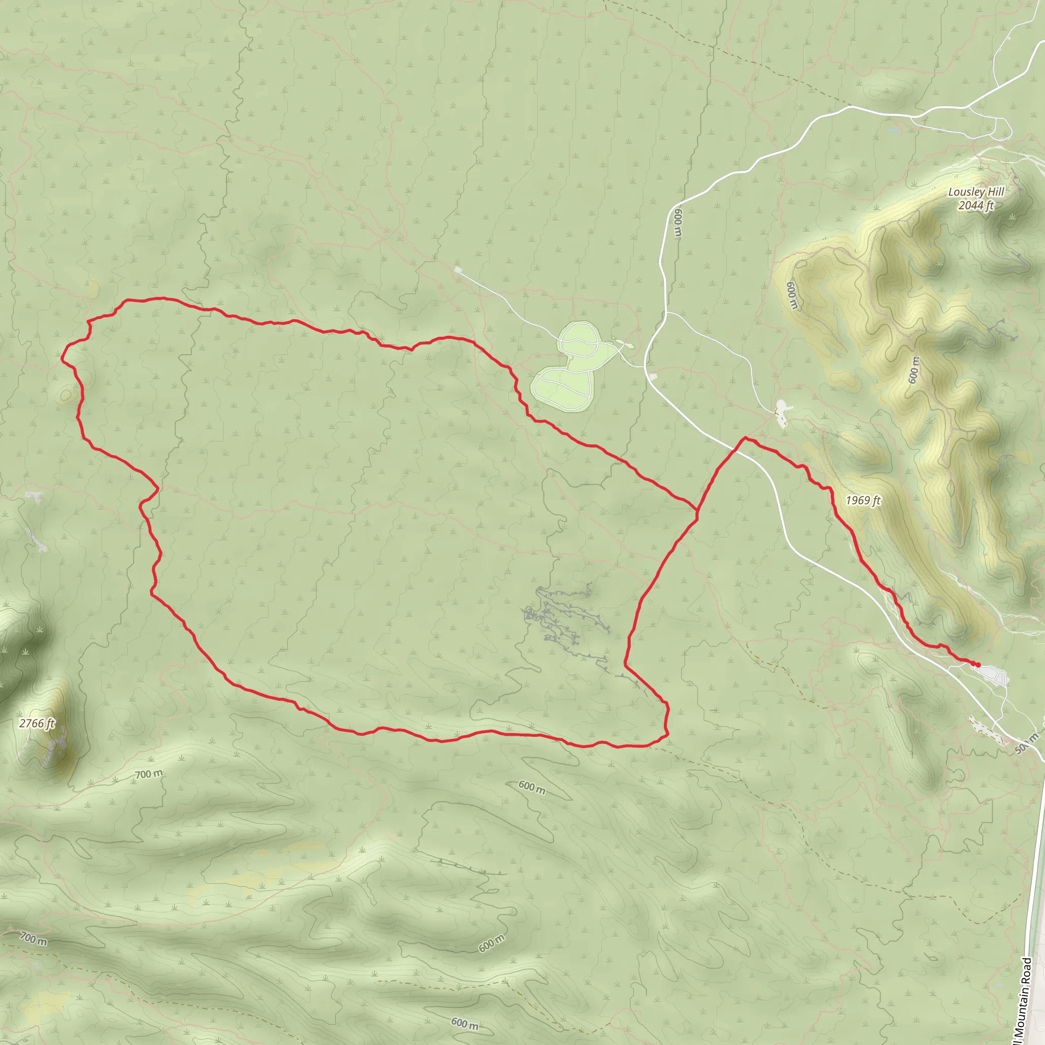 Stoneman Wash, Bluff and Pemberton Loop Trail mobile static map