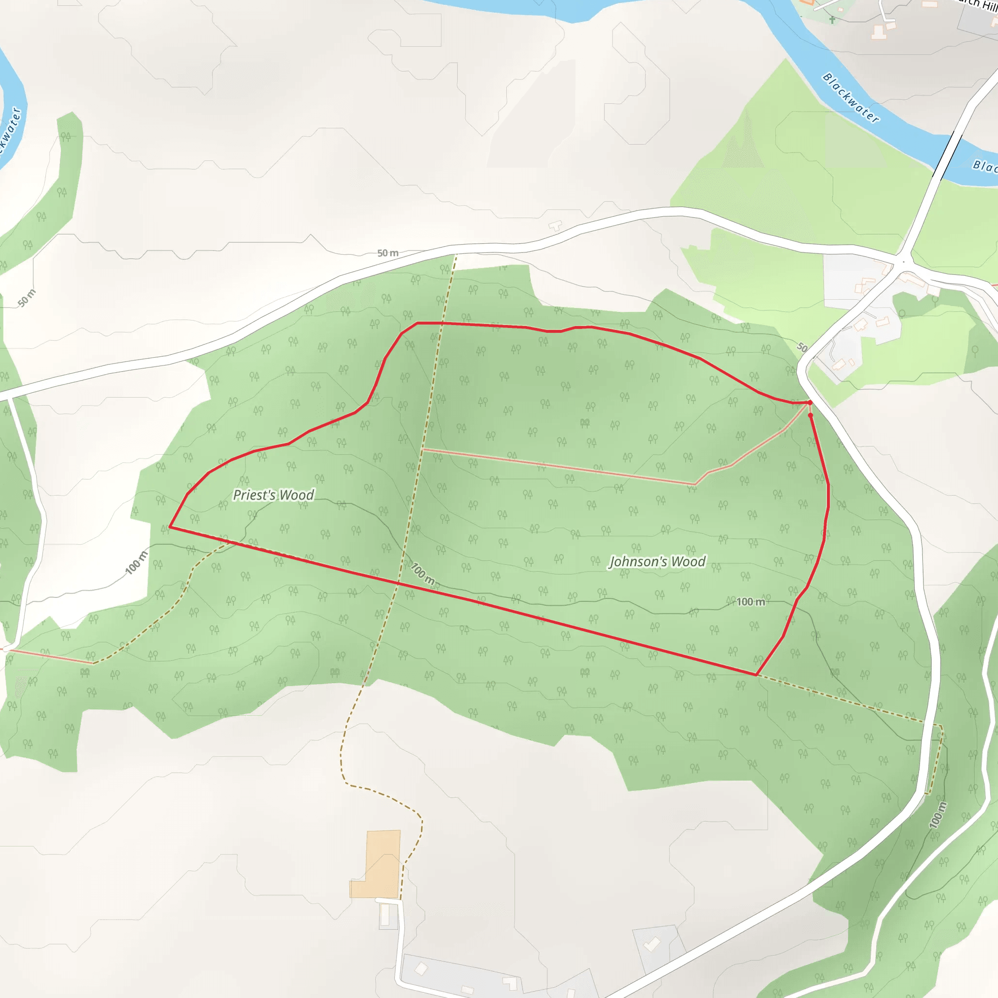 Castleblagh - Woodland Trail mobile static map