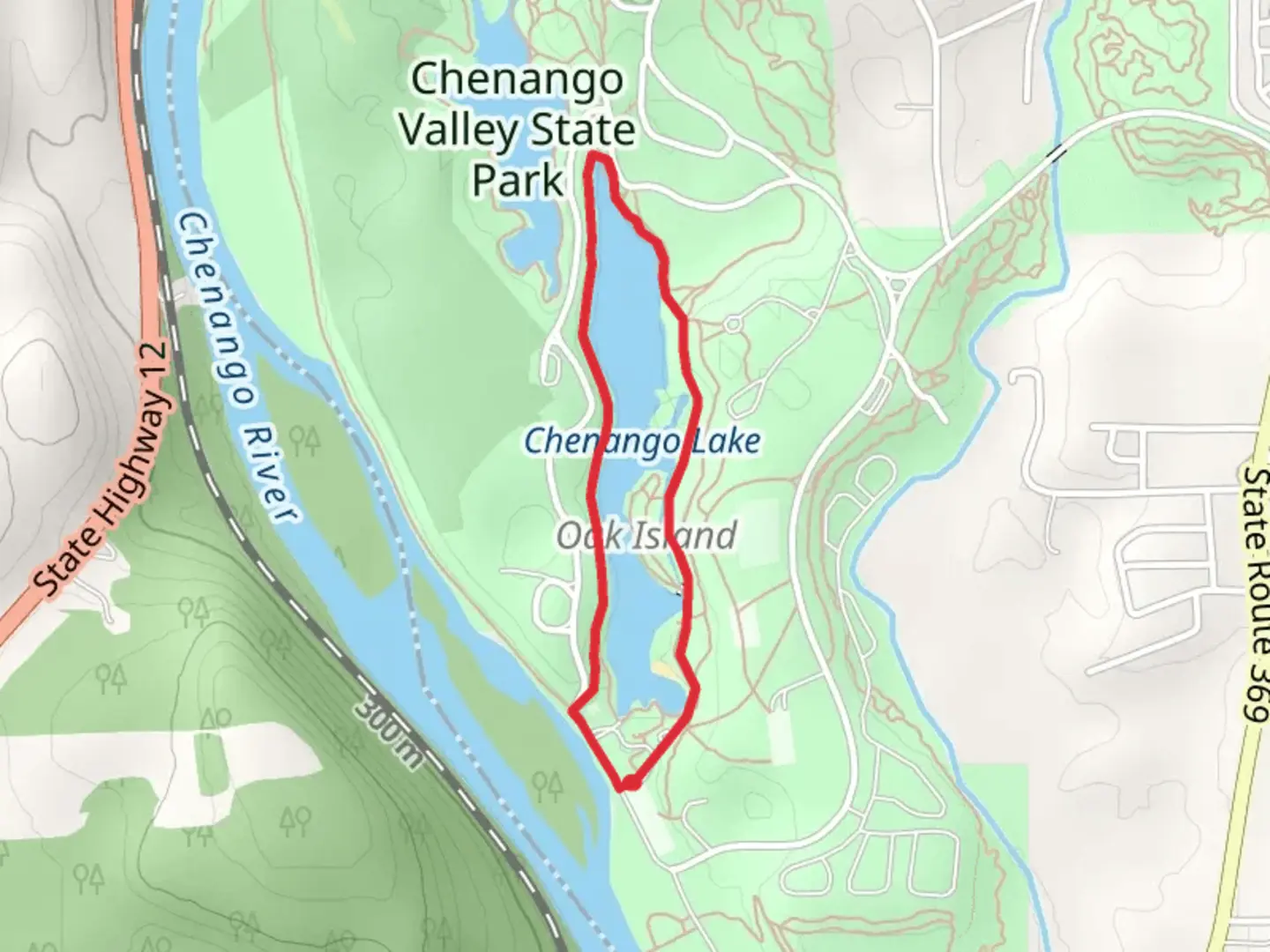 An image depicting the trail Chenango Lake Trail and its surrounding area.