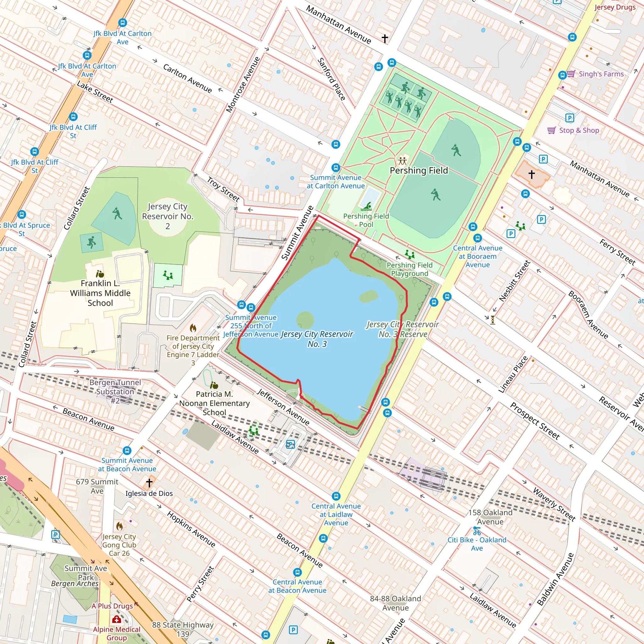 Jefferson Avenue Loop mobile static map