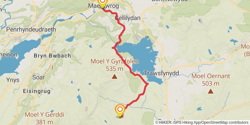 Snowdonia to the Gower Walk stage 5 Map