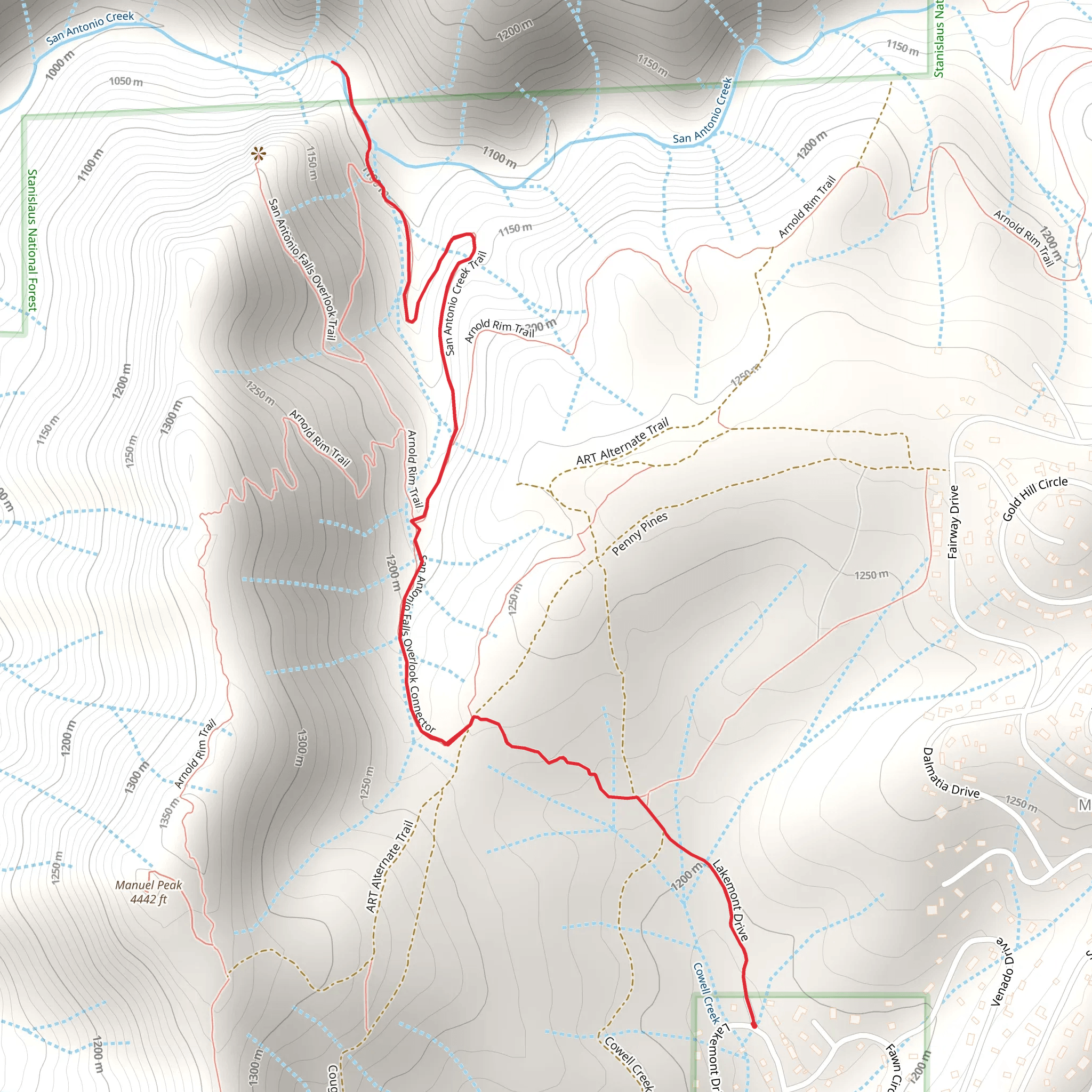 San Antonio Creek mobile static map