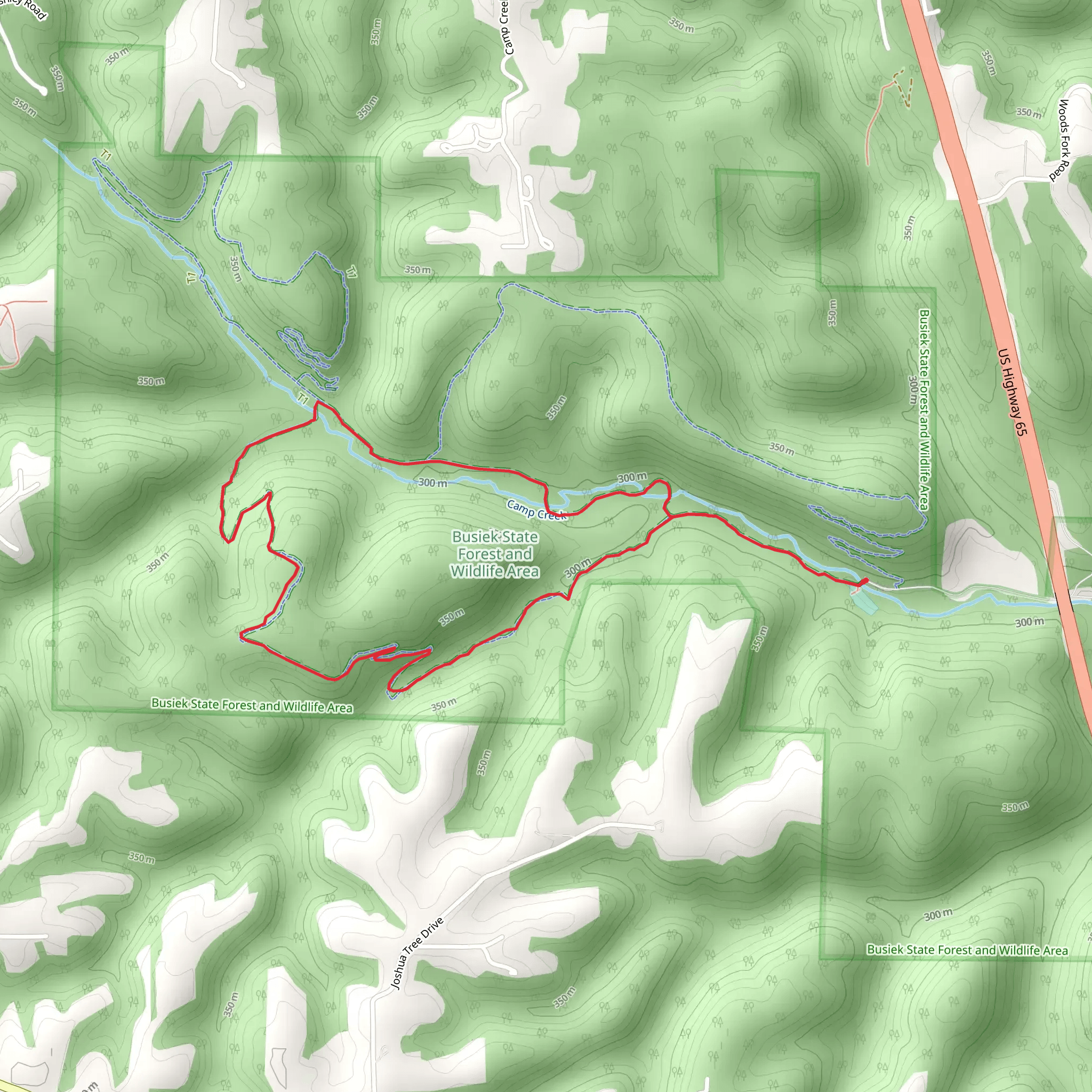 White Loop Trail mobile static map