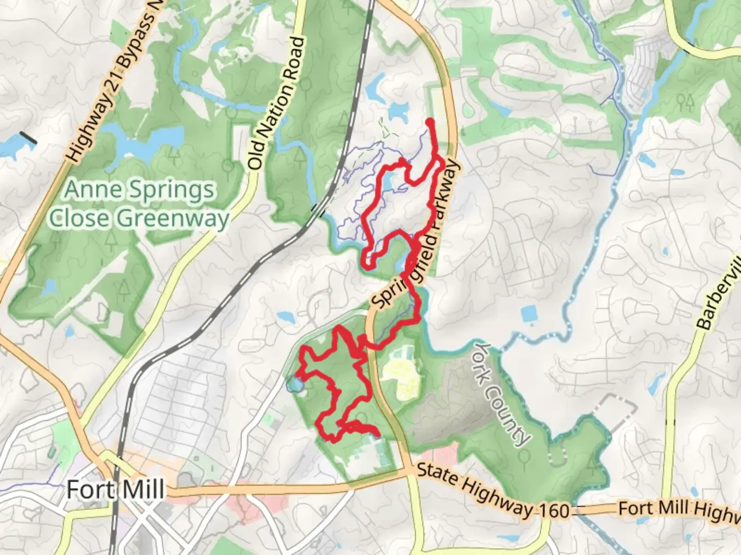 An image depicting the trail Mill pond, Paradise, Tunnel and Prairie Loop Trail and its surrounding area.
