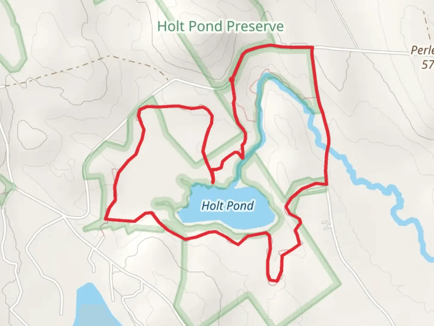 An image depicting the trail Holt Pond - Muddy River Loop and its surrounding area.