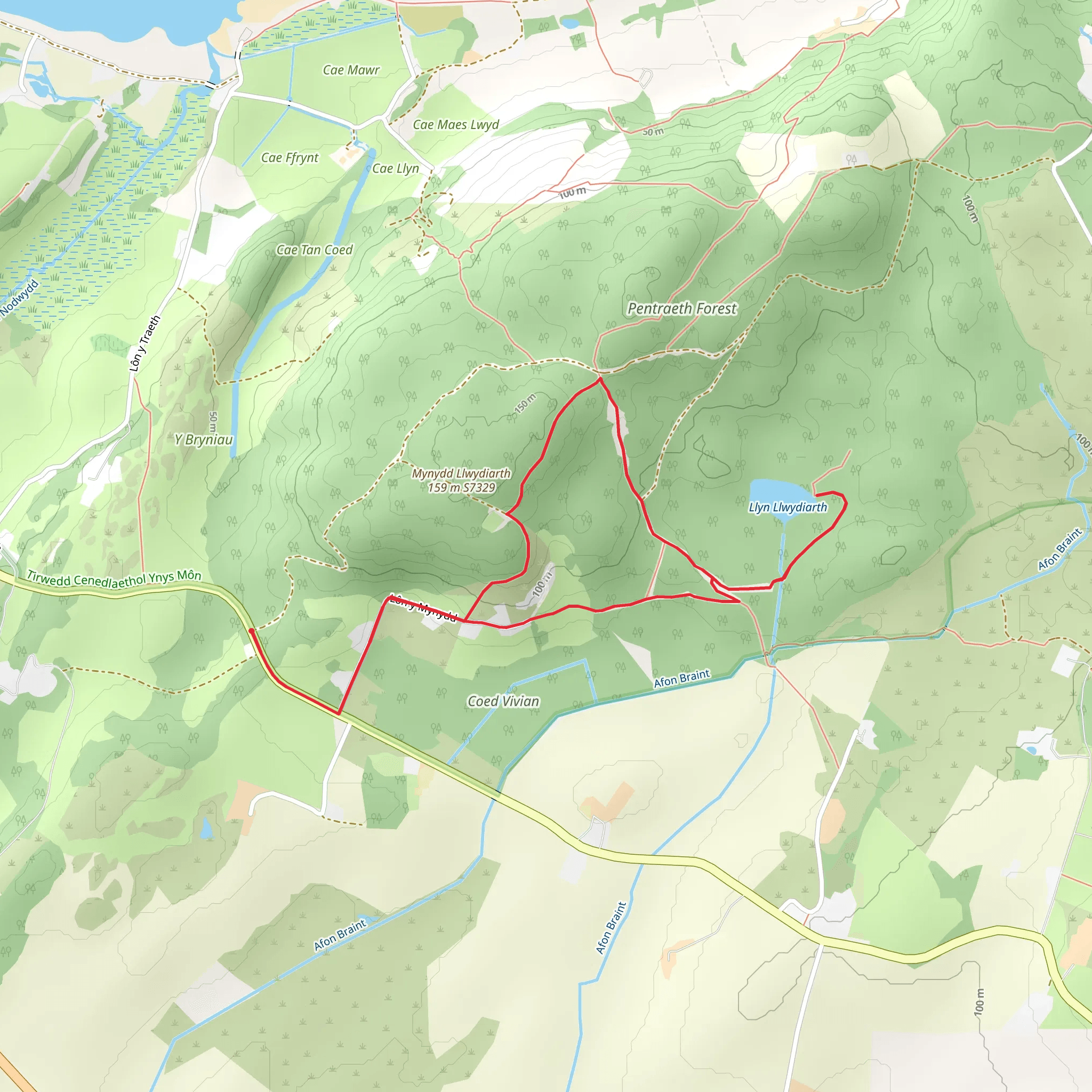 Pentraeth Loop mobile static map