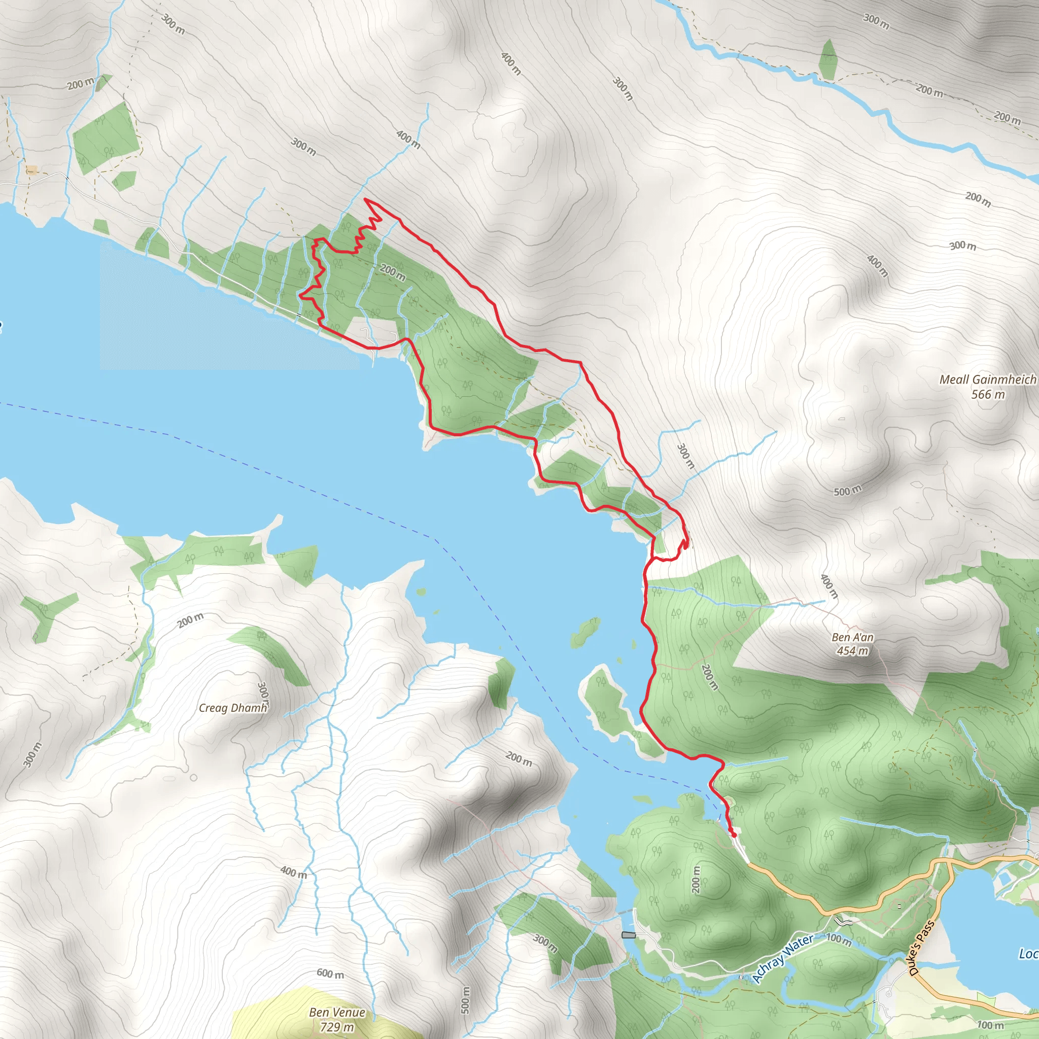 Primrose Hill Loop via Loch Katrine mobile static map