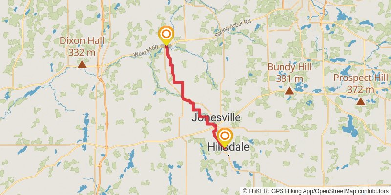 North Country Trail - Michigan Southeast stage 44 Map
