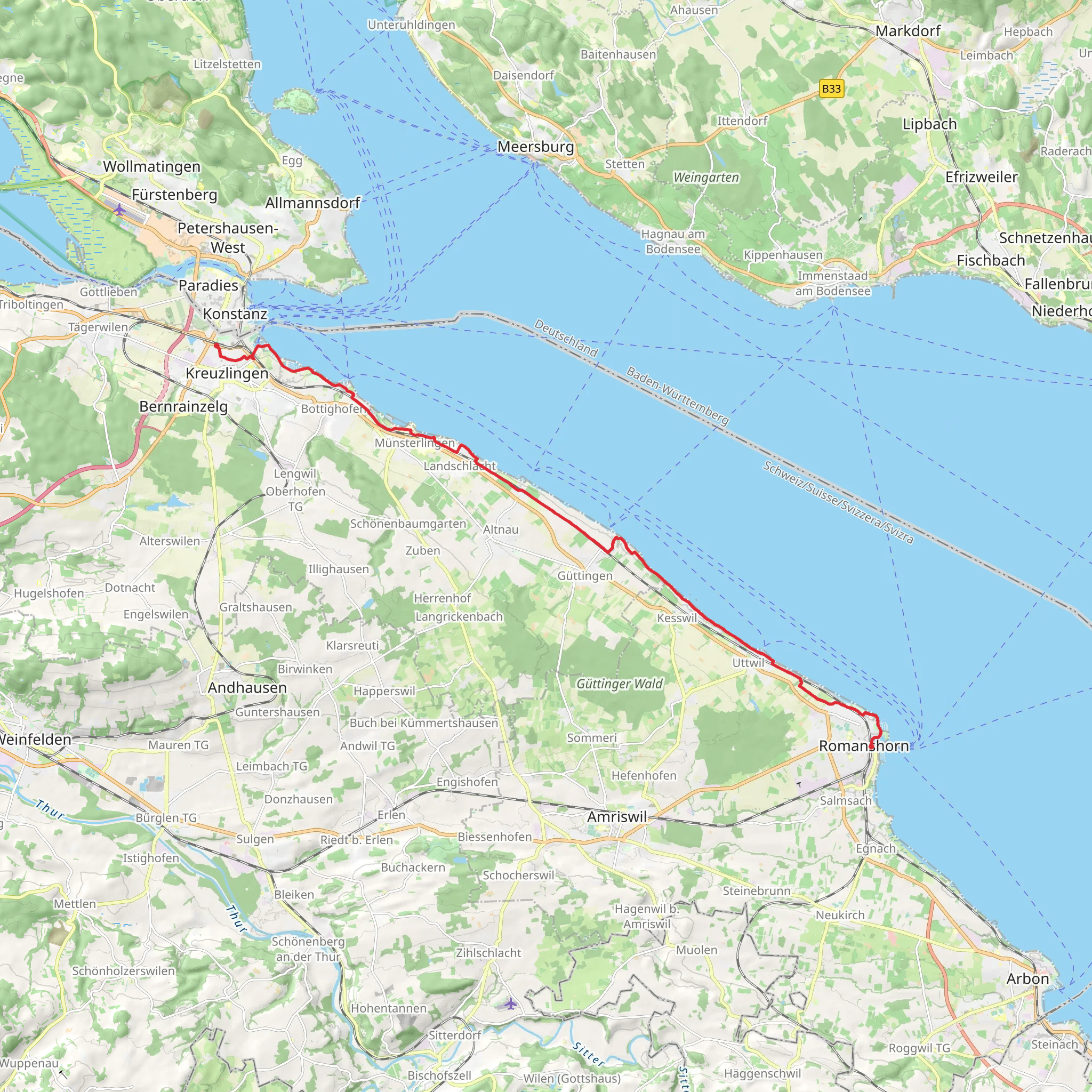 Bodensee-Uferweg mobile static map