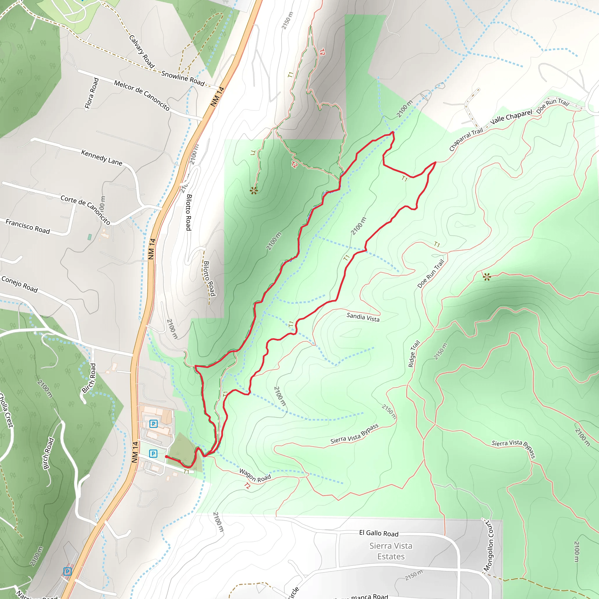 Arroyo Loop Trail - East and West Side mobile static map