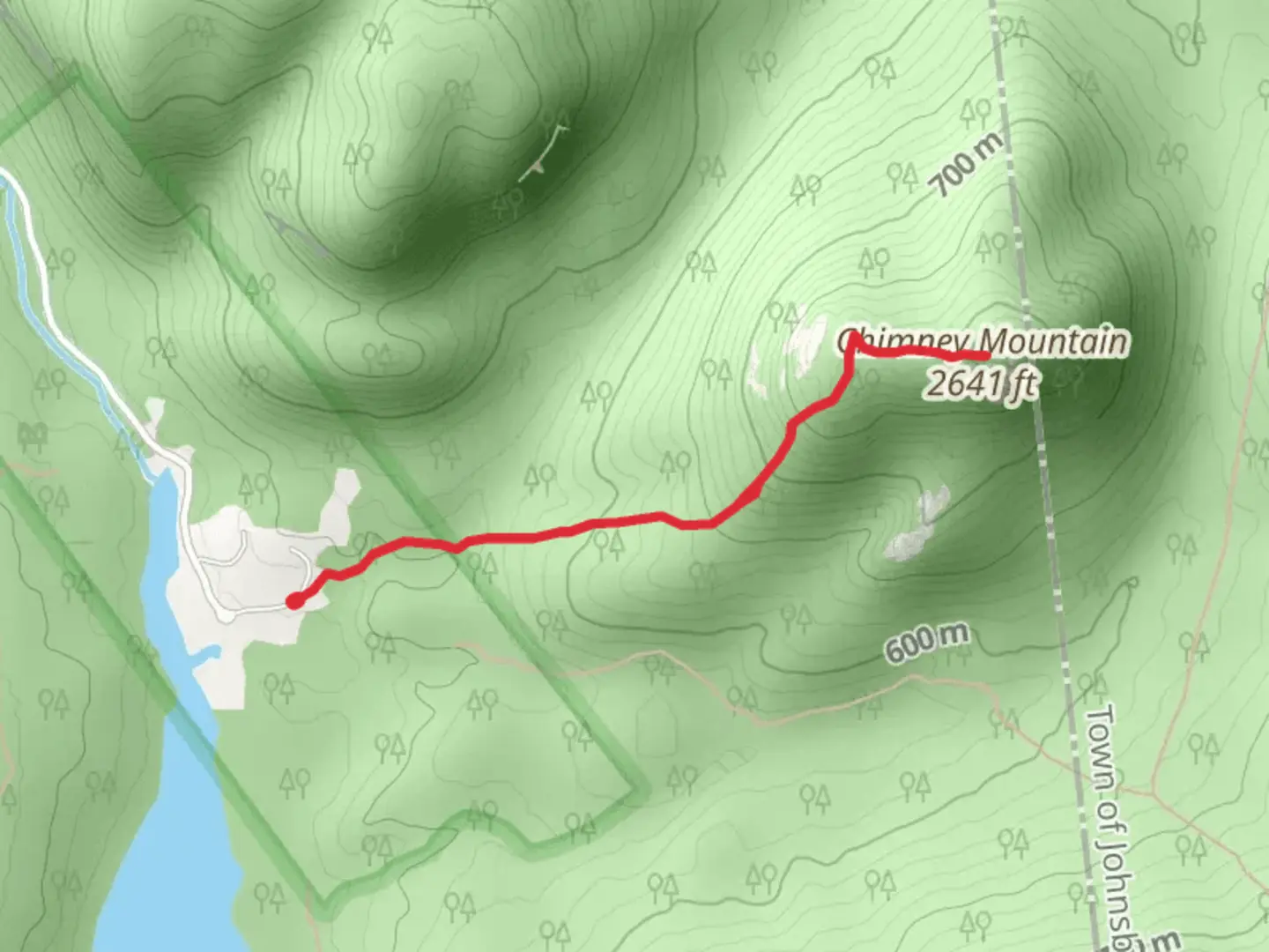 An image depicting the trail Chimney Mountain Trail and its surrounding area.