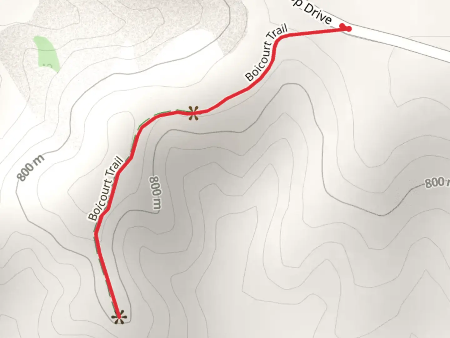 An image depicting the trail Boicourt Overlook and its surrounding area.