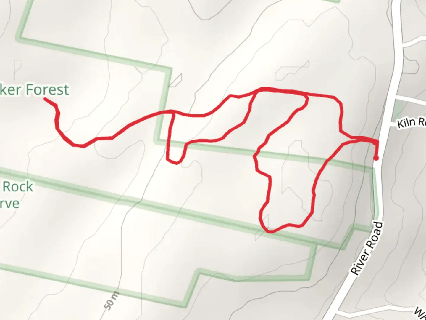 An image depicting the trail River Road Loop and its surrounding area.