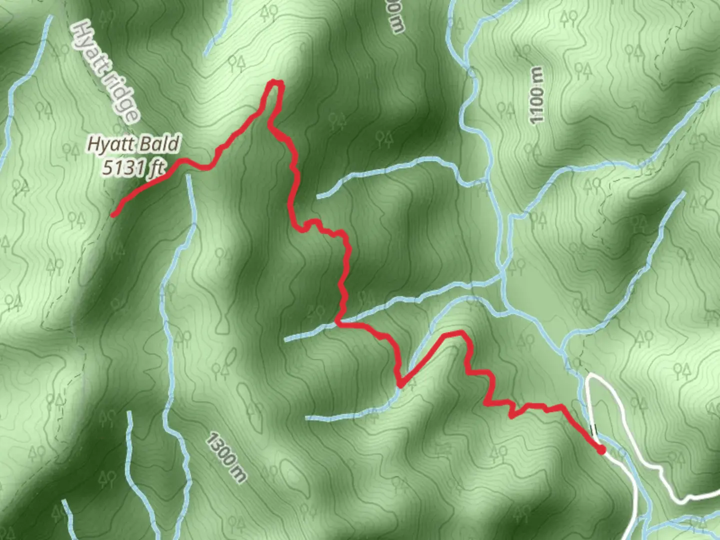 An image depicting the trail Beech Gap Trail - West and its surrounding area.