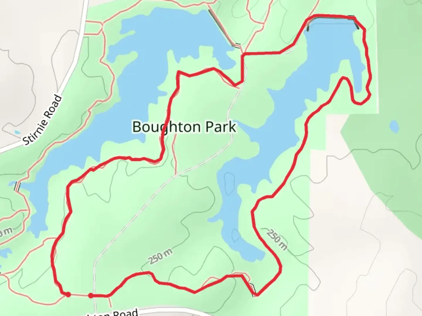 An image depicting the trail Fairport Reservoirs Loop Trail and its surrounding area.