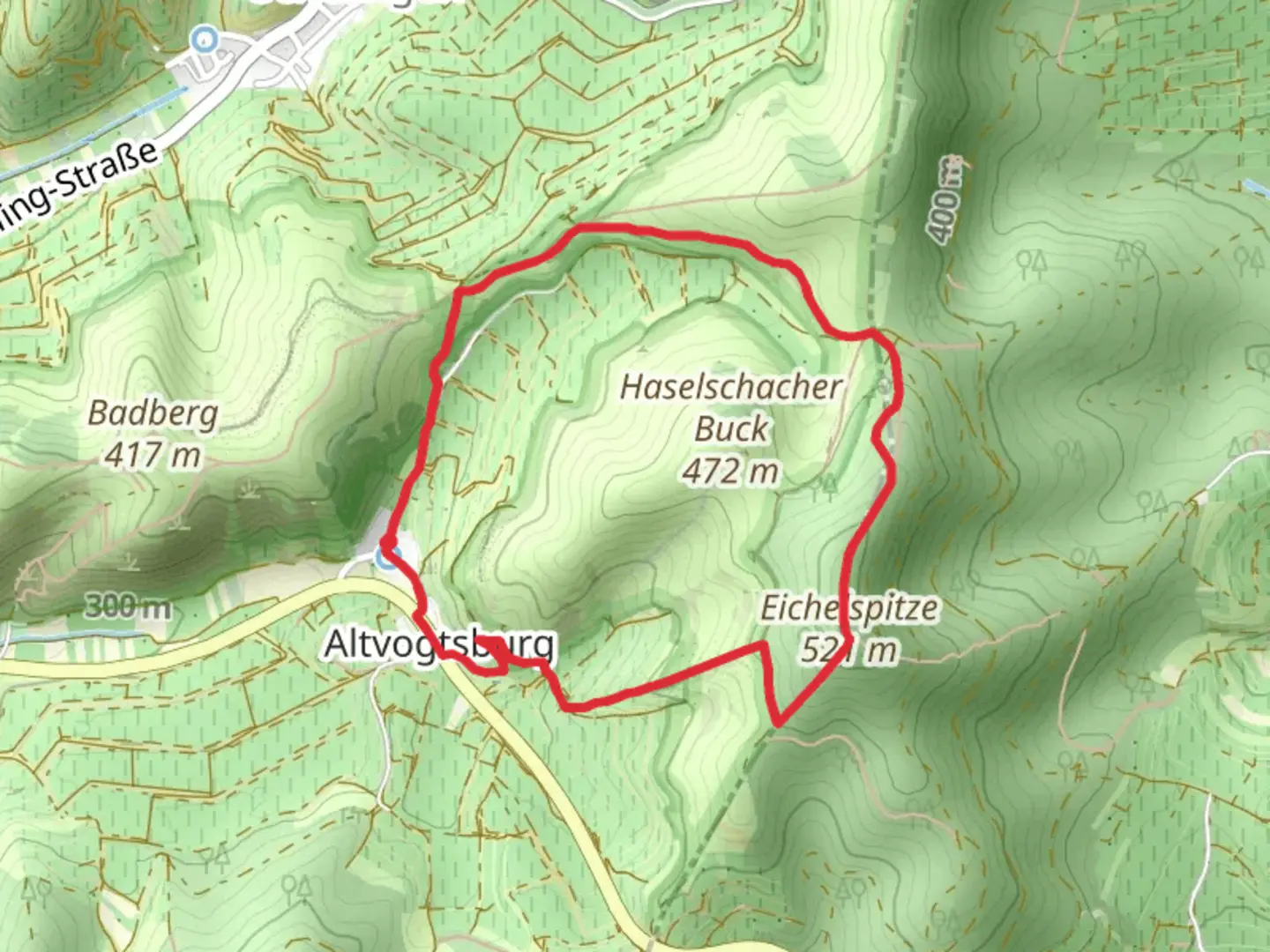 An image depicting the trail Eichelspitze Loop via Oehmdsmatten Schofmatten and its surrounding area.