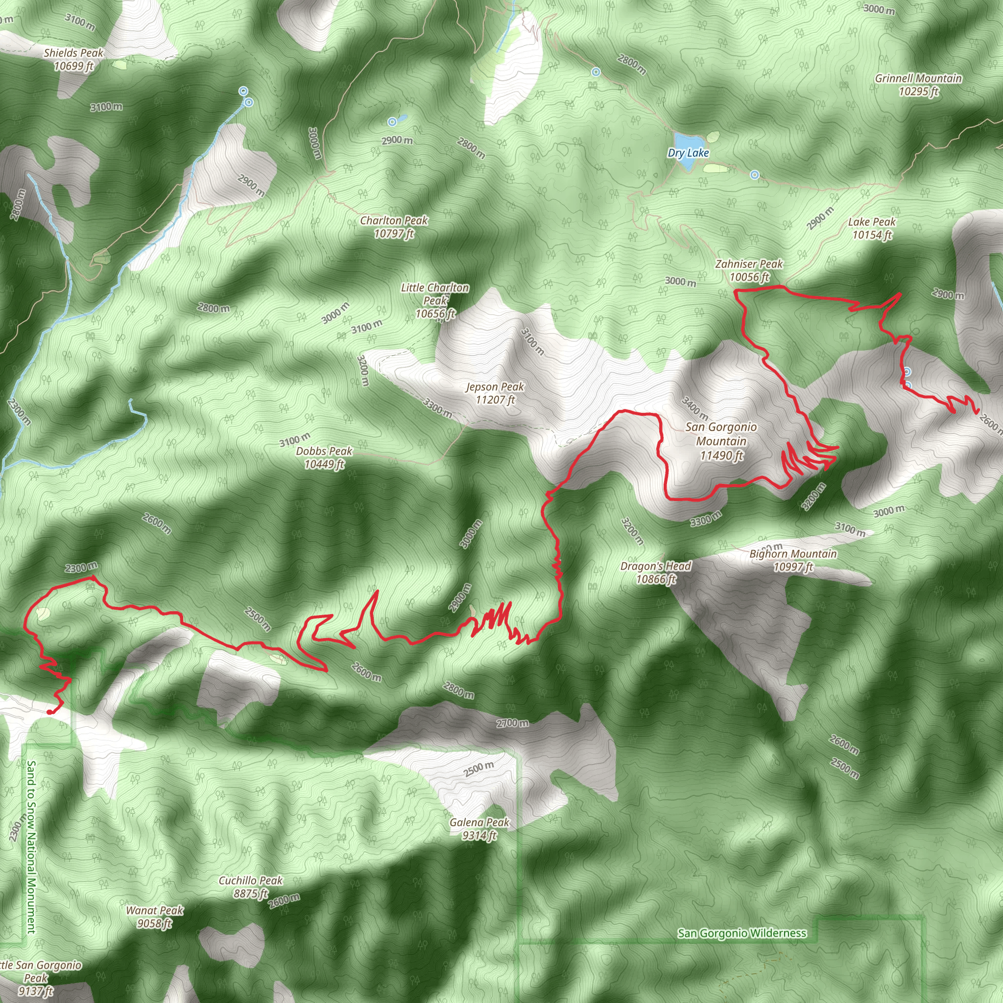 Sky High Trail mobile static map