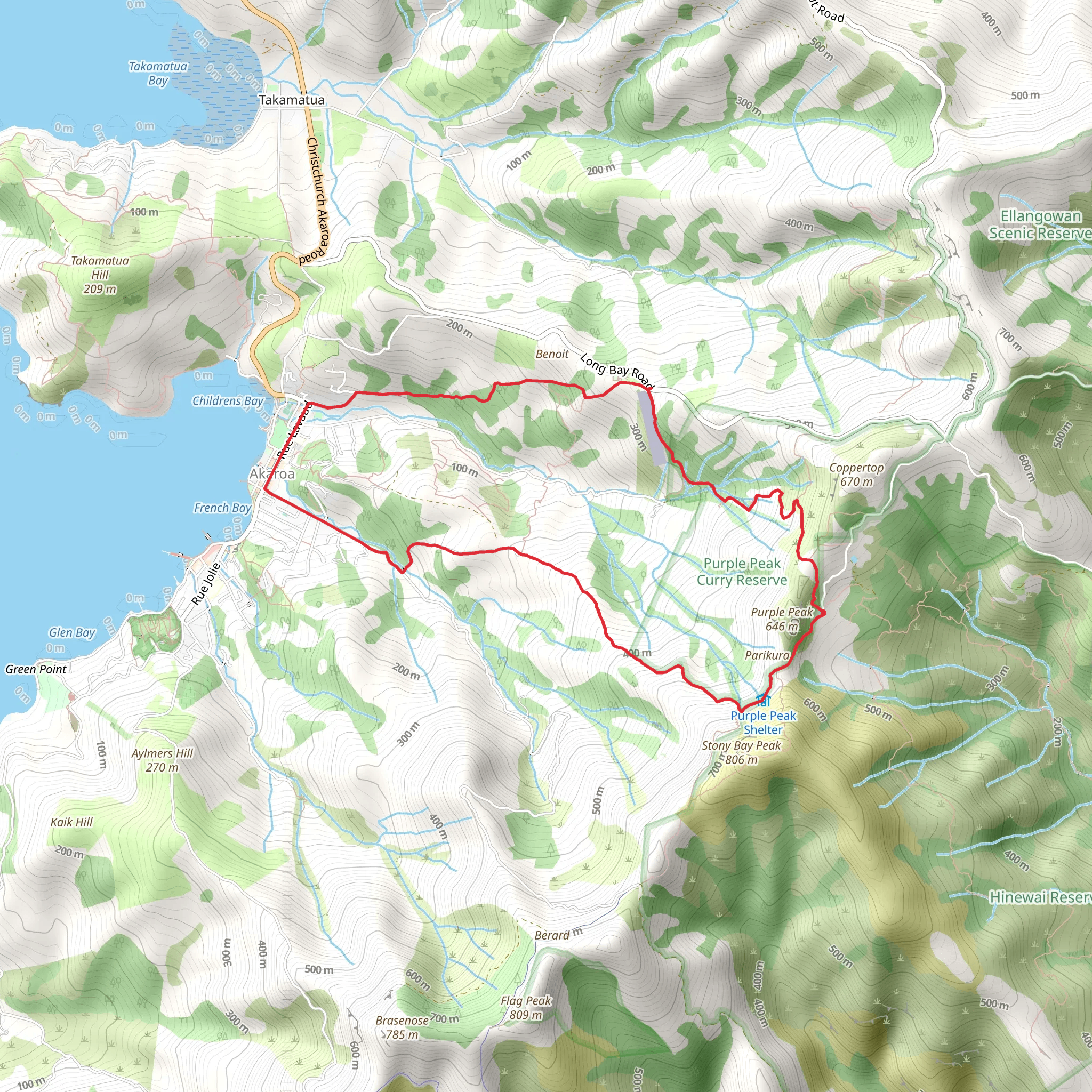Round the Mountain via Curry Track mobile static map