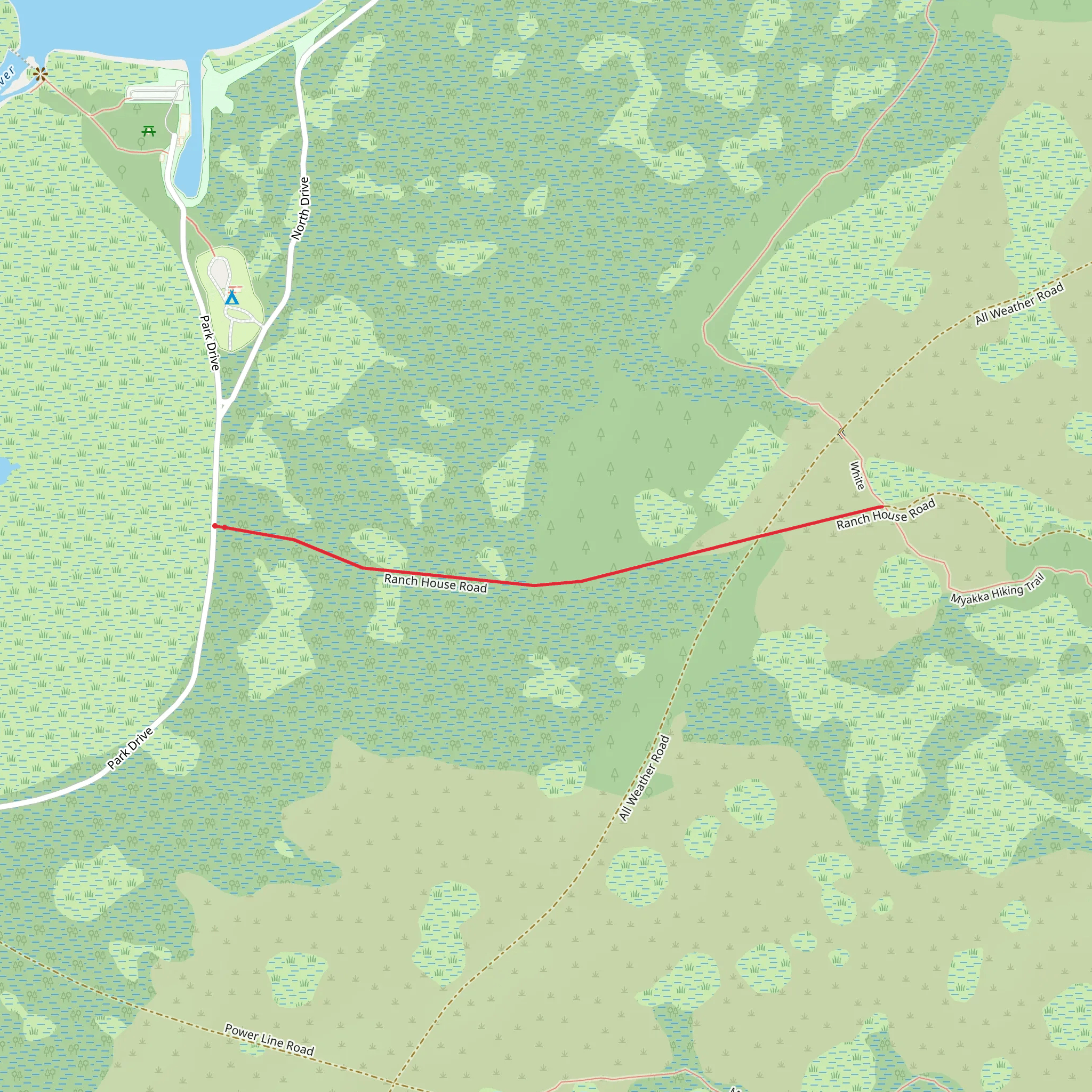 Ranch Hose Road Walk mobile static map