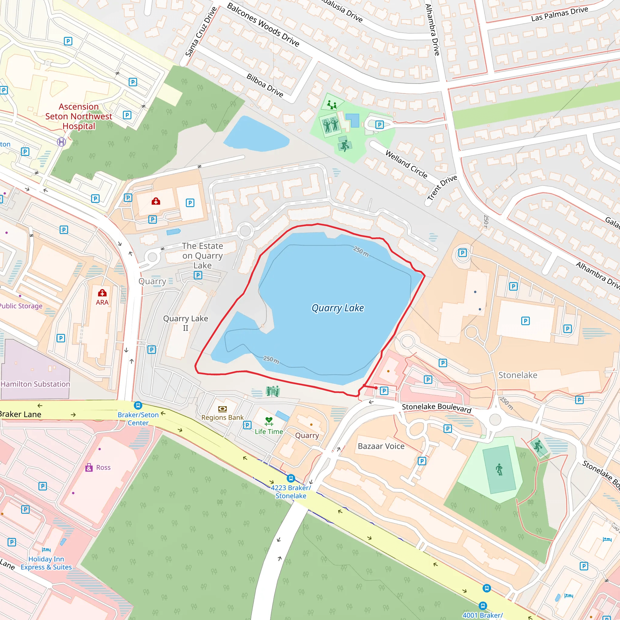 Quarry Lake Loop mobile static map