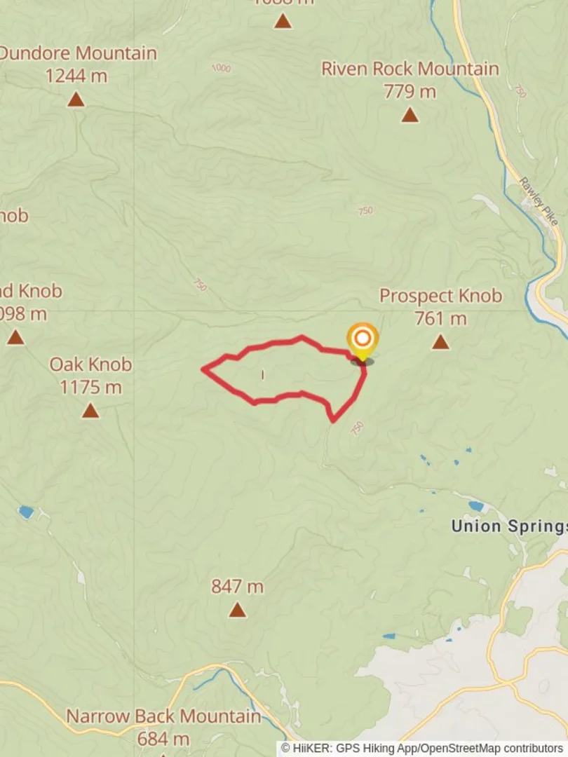 An image depicting the trail Blueberry and Mud Pond Gap Loop Trail and its surrounding area.
