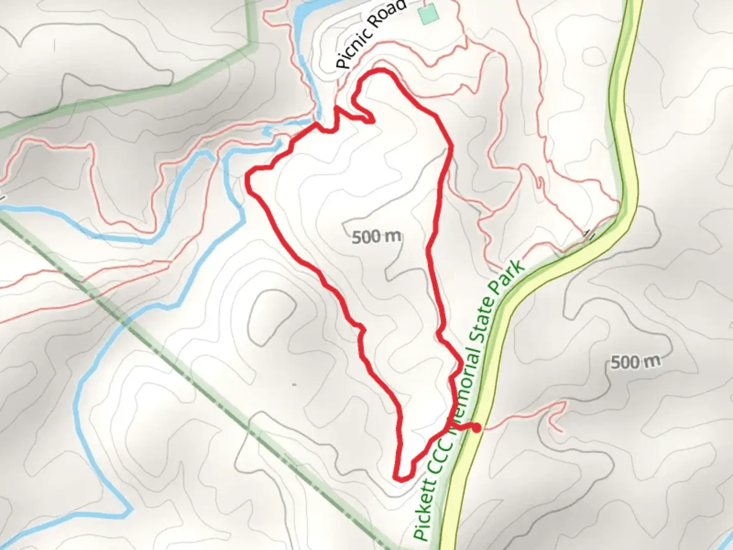 An image depicting the trail Hazard Cave Loop Trail and its surrounding area.