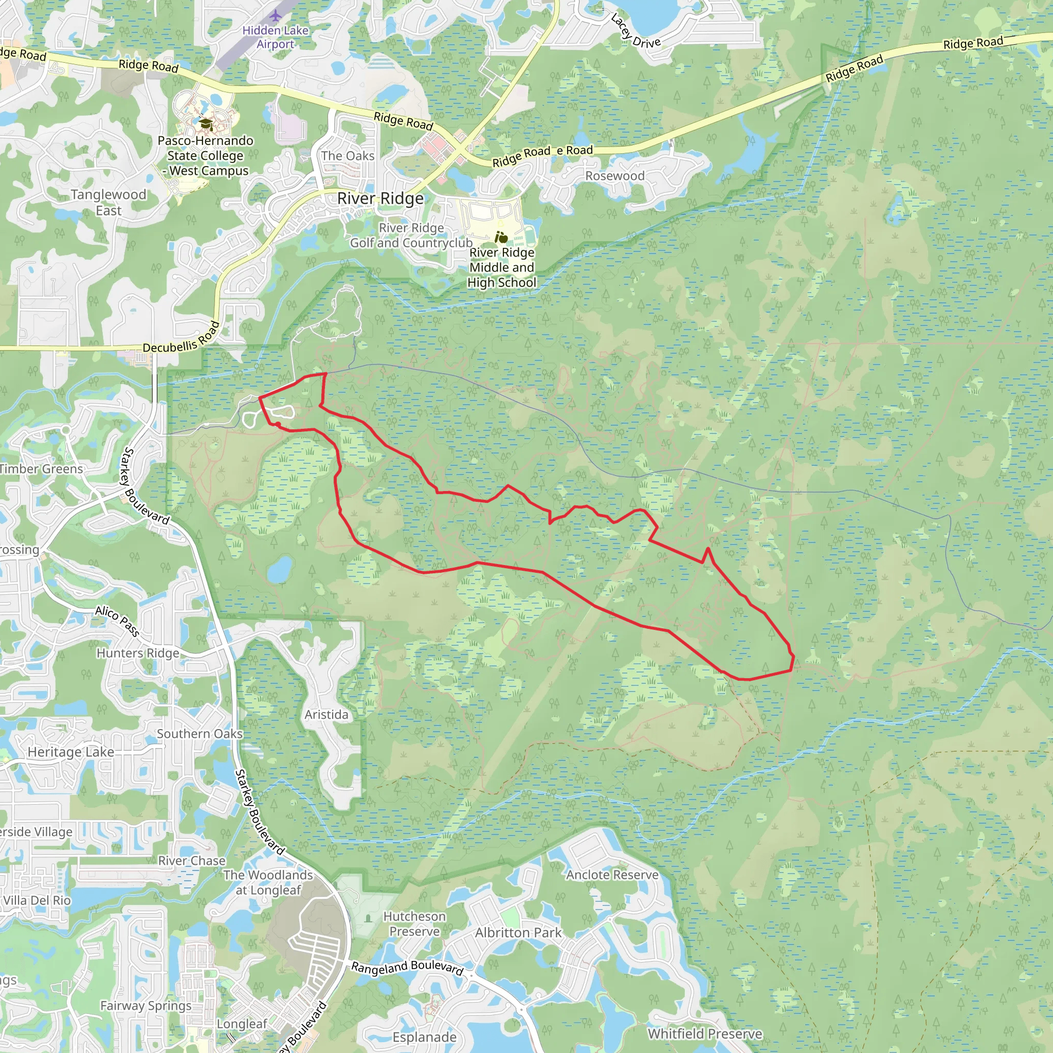 Starkey Park Loop mobile static map
