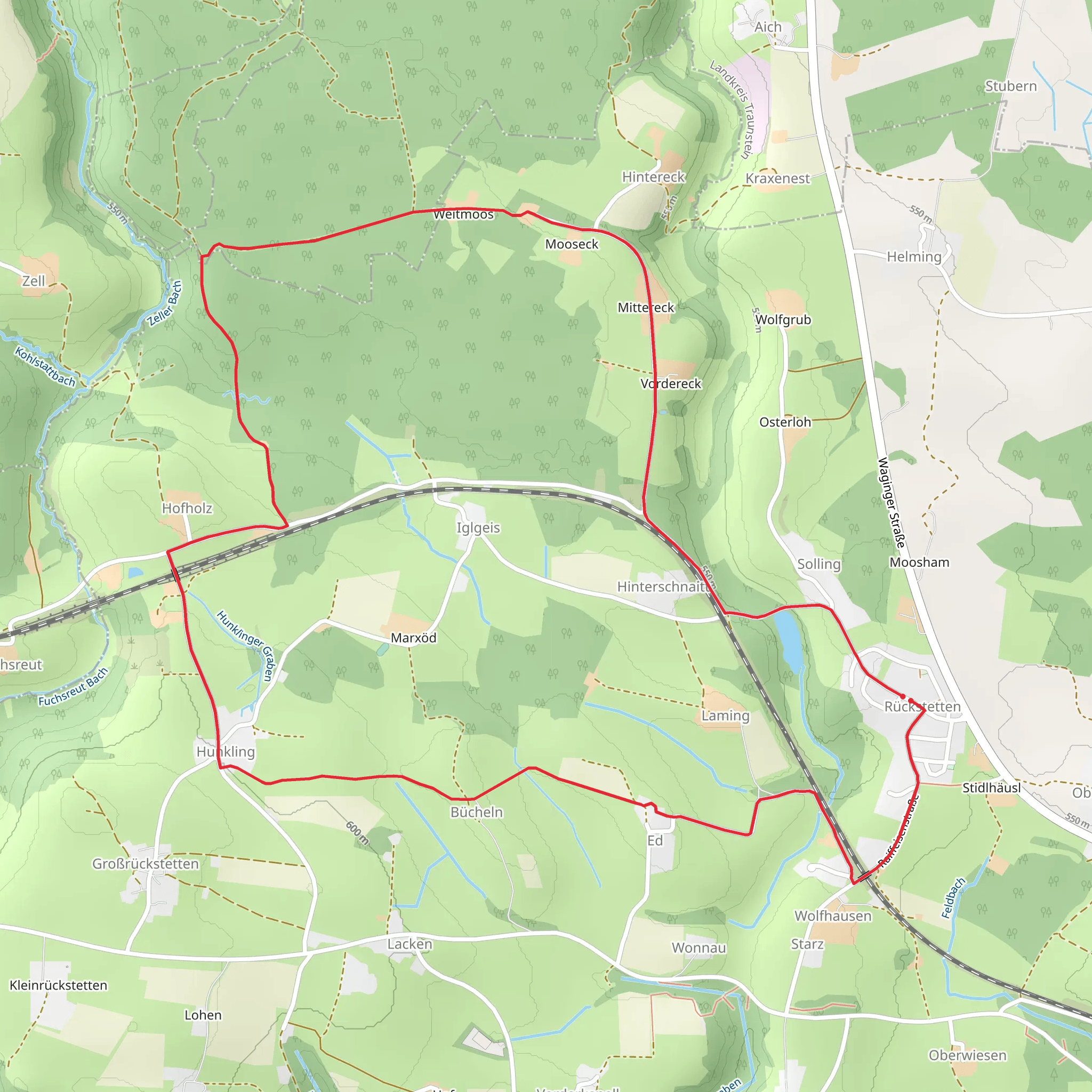 Weitmoos Weg mobile static map