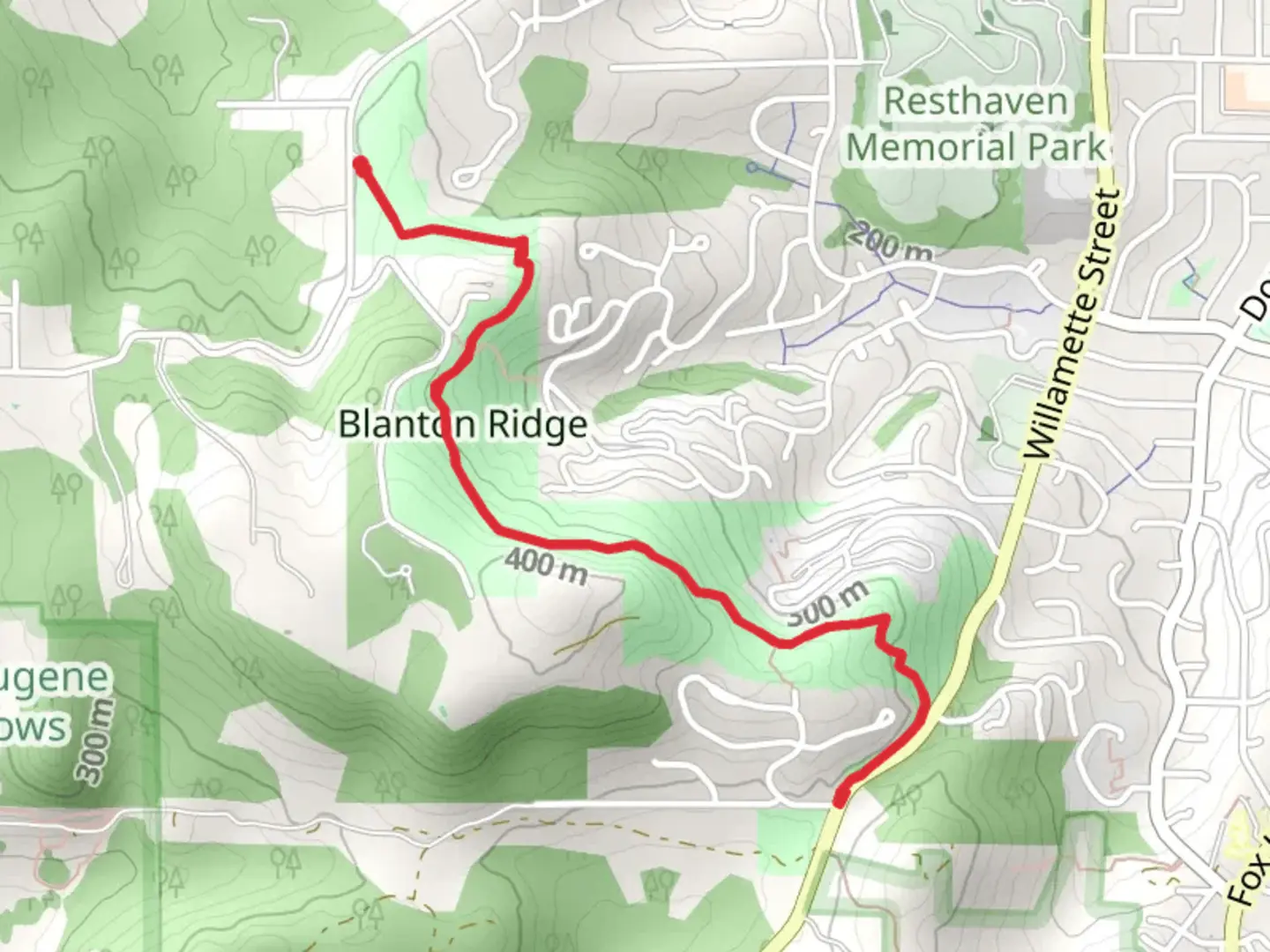An image depicting the trail Blanton Ridge Trail and its surrounding area.