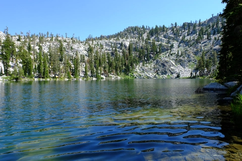 An image depicting the trail Lion Lake, Foster Lake and Convey Lake via Deer Flat Trail and its surrounding area.