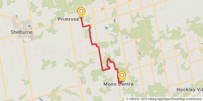 The Bruce Trail stage 18 Map