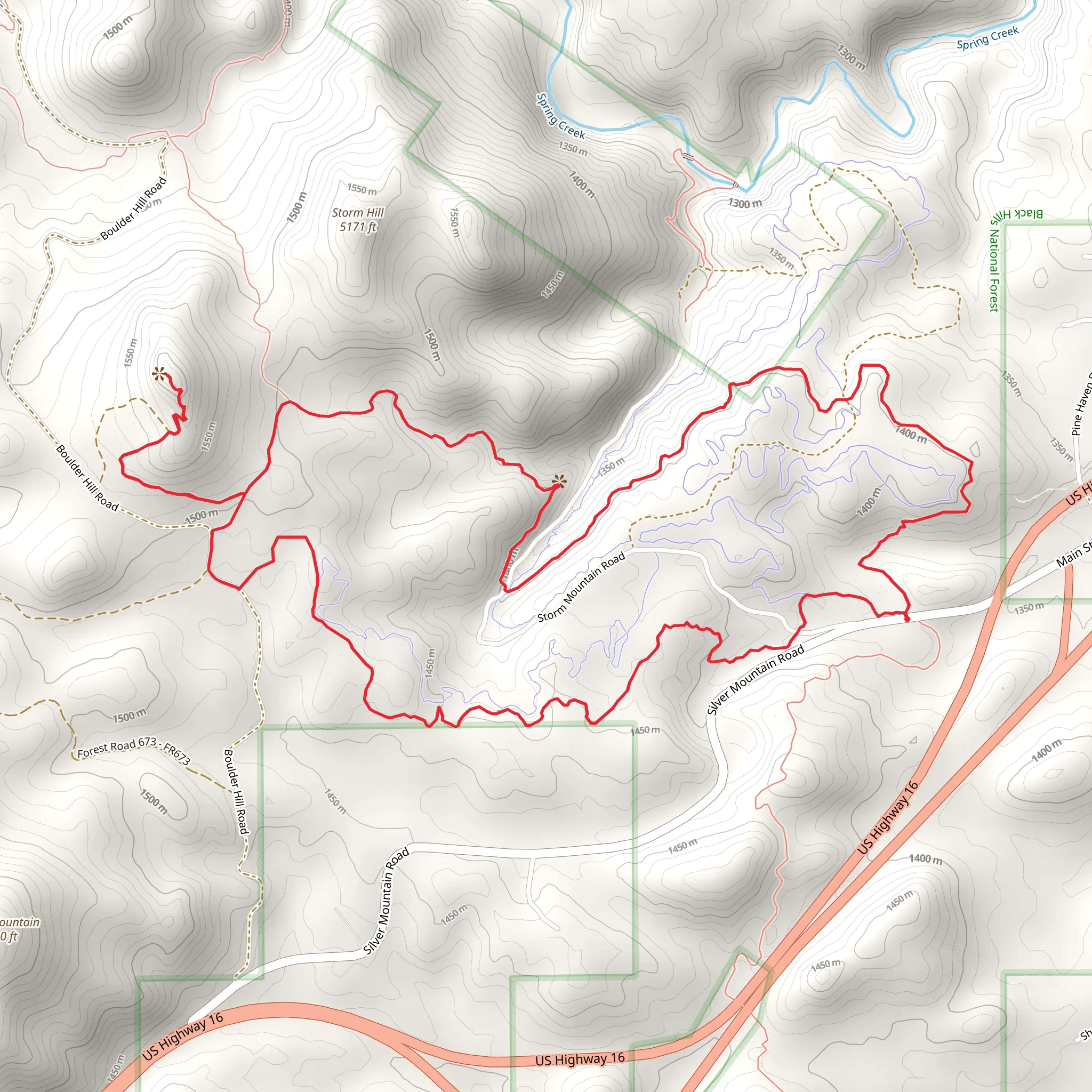Boulder Hill via Flume Trail and Storm Mountain Trail mobile static map