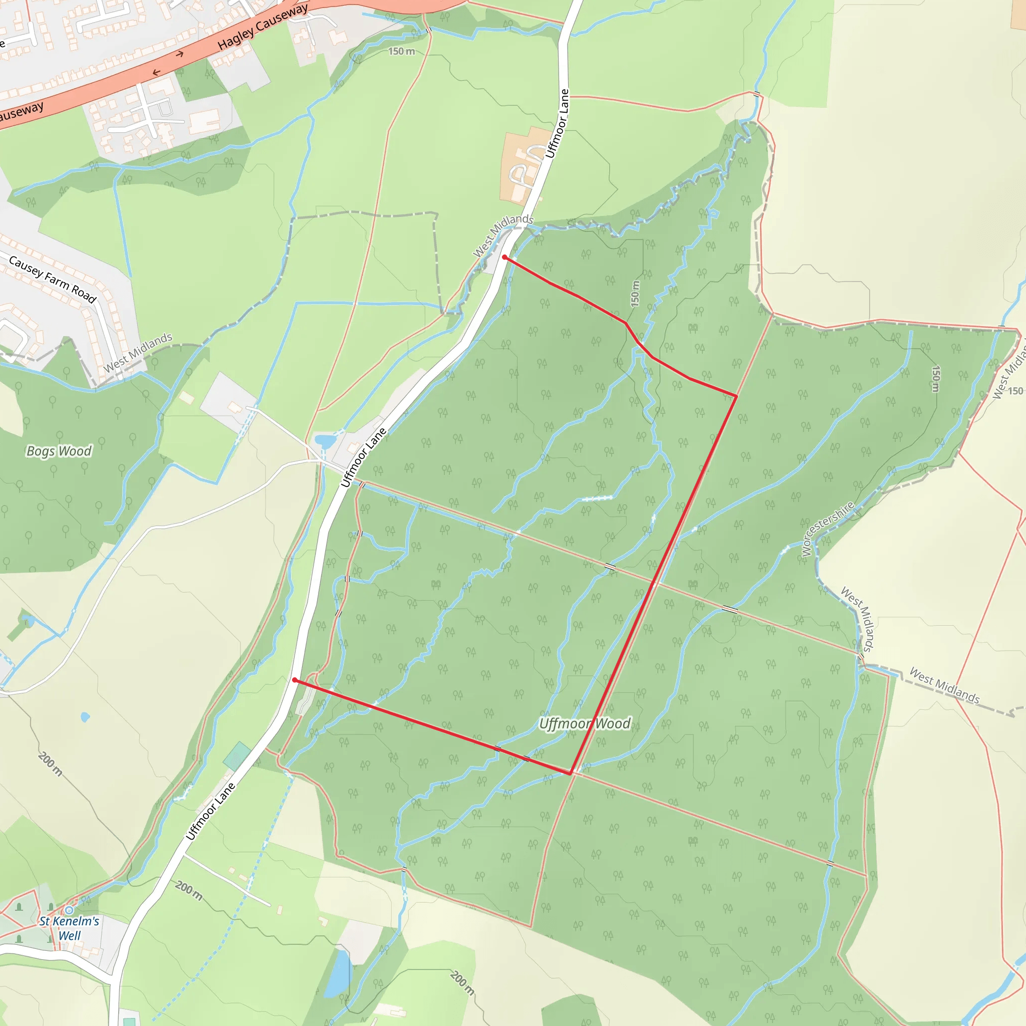 Uffmoor Wood Walk mobile static map