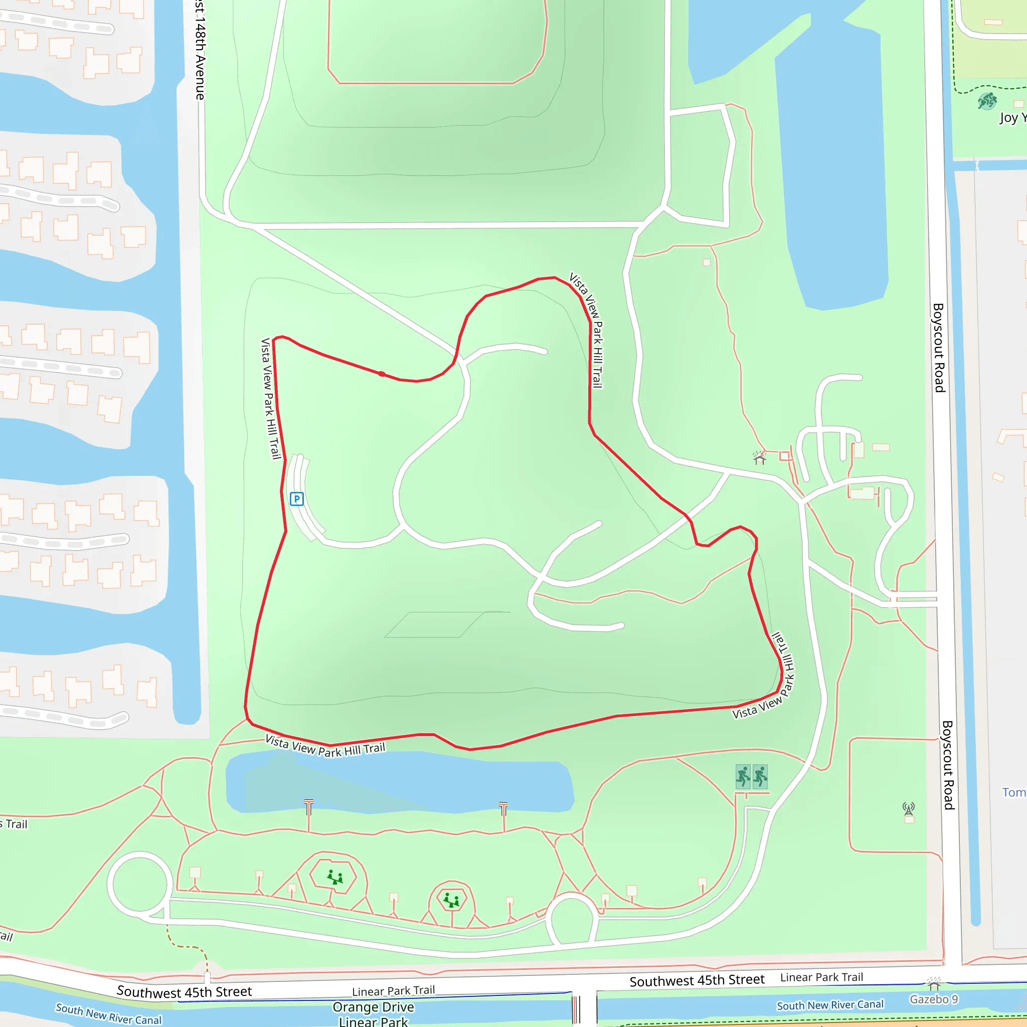 Vista View Park Hill Loop Trail mobile static map